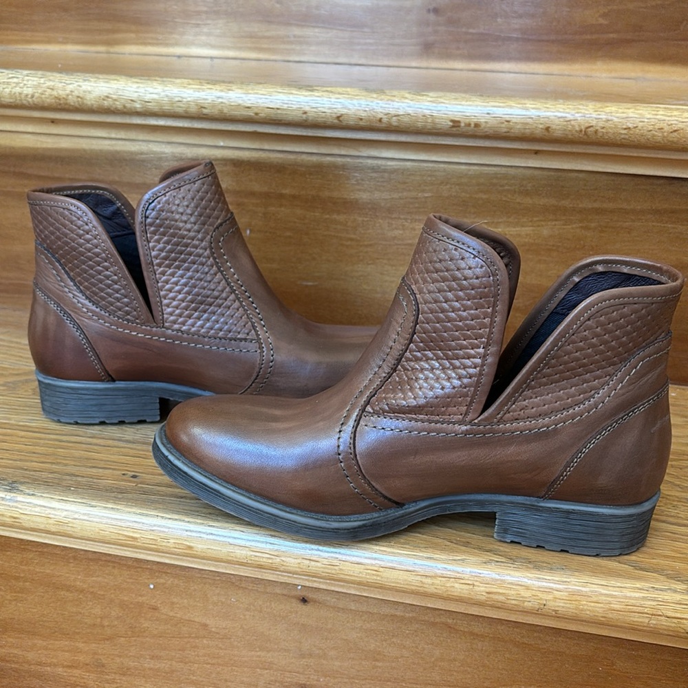ROAN BY BED STU GENUINE LEATHER GOSSIP NAPA TAN BOOTIES SZ 7.5 NEW!